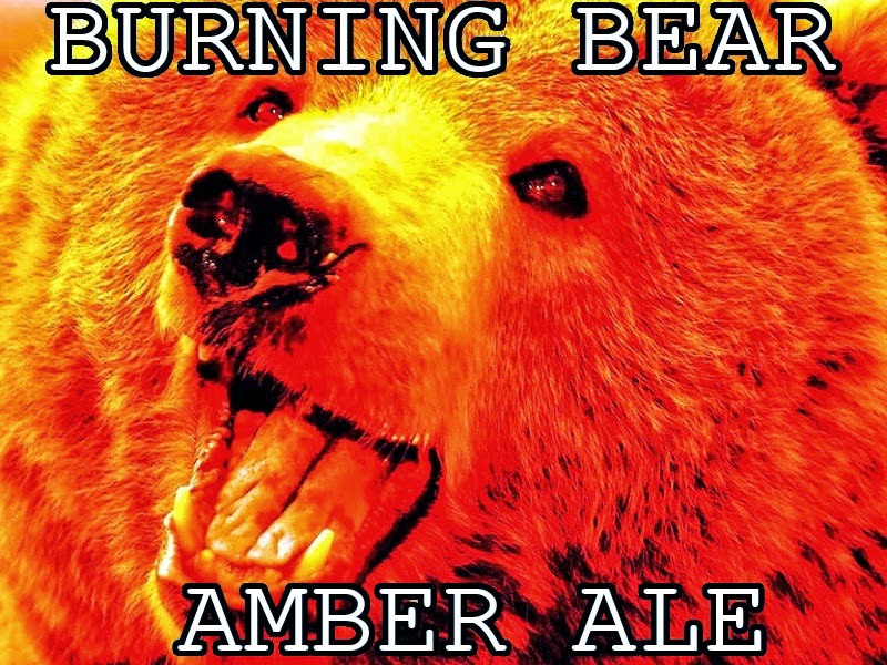 Bear on fire