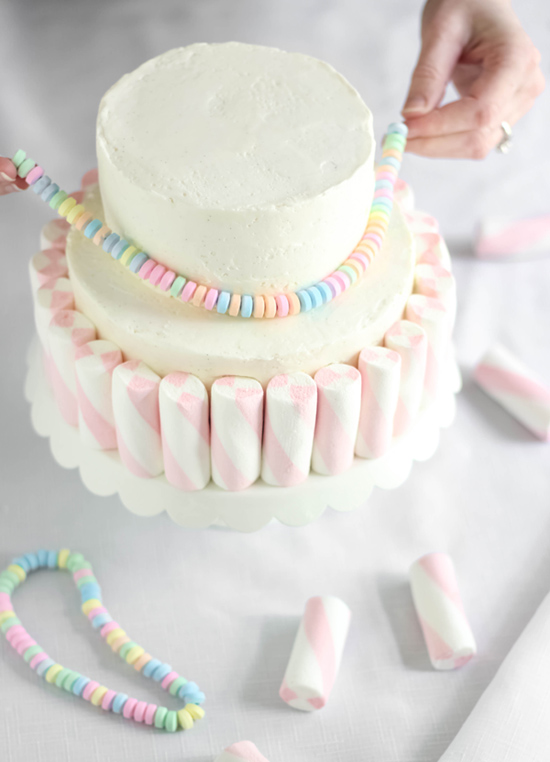 marshmallow candy swirl cake