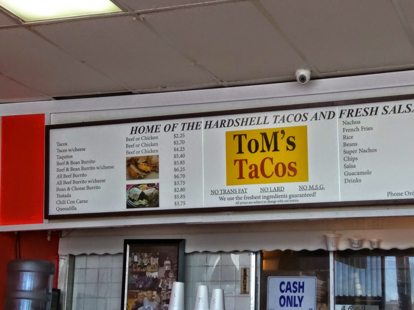 Order of the Taco Tom's Tacos, Torrance, CA