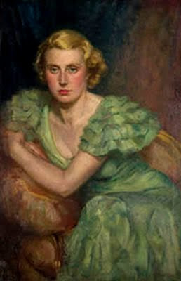 Retrato con vestido verde Retrato con vestido verde, Anselmo Miguel Nieto, Pintura Española, Pintores Españoles, Pintor Español