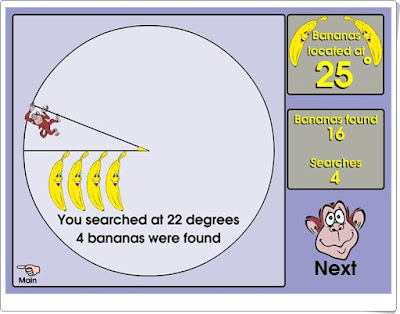 "Banana hunt" (Juego de estimación de ángulos) Banana hunt Juego de estimación de ángulos