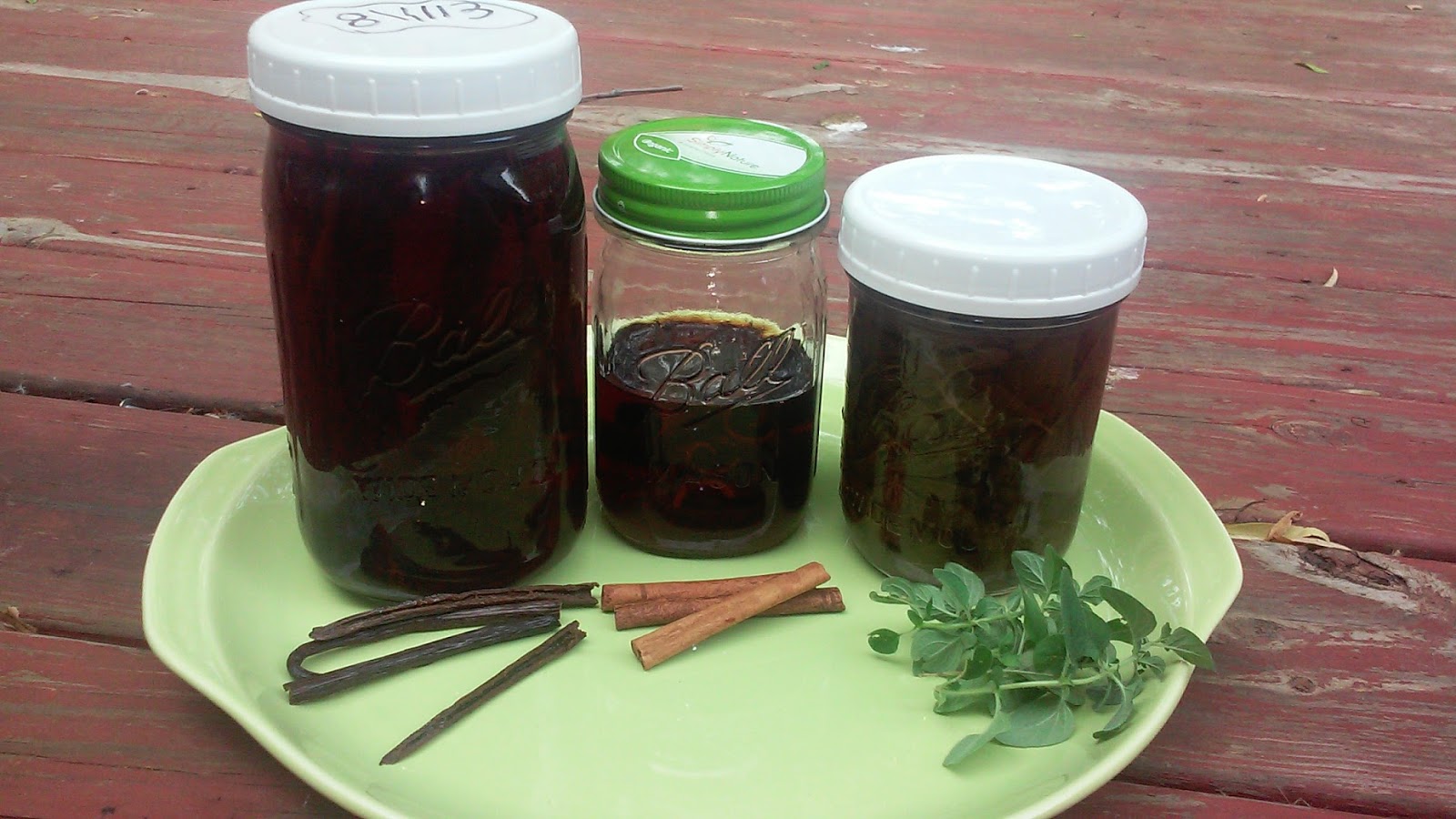 Our QuarterAcre Homestead Homemade Vanilla, Cinnamon And Mint Extract