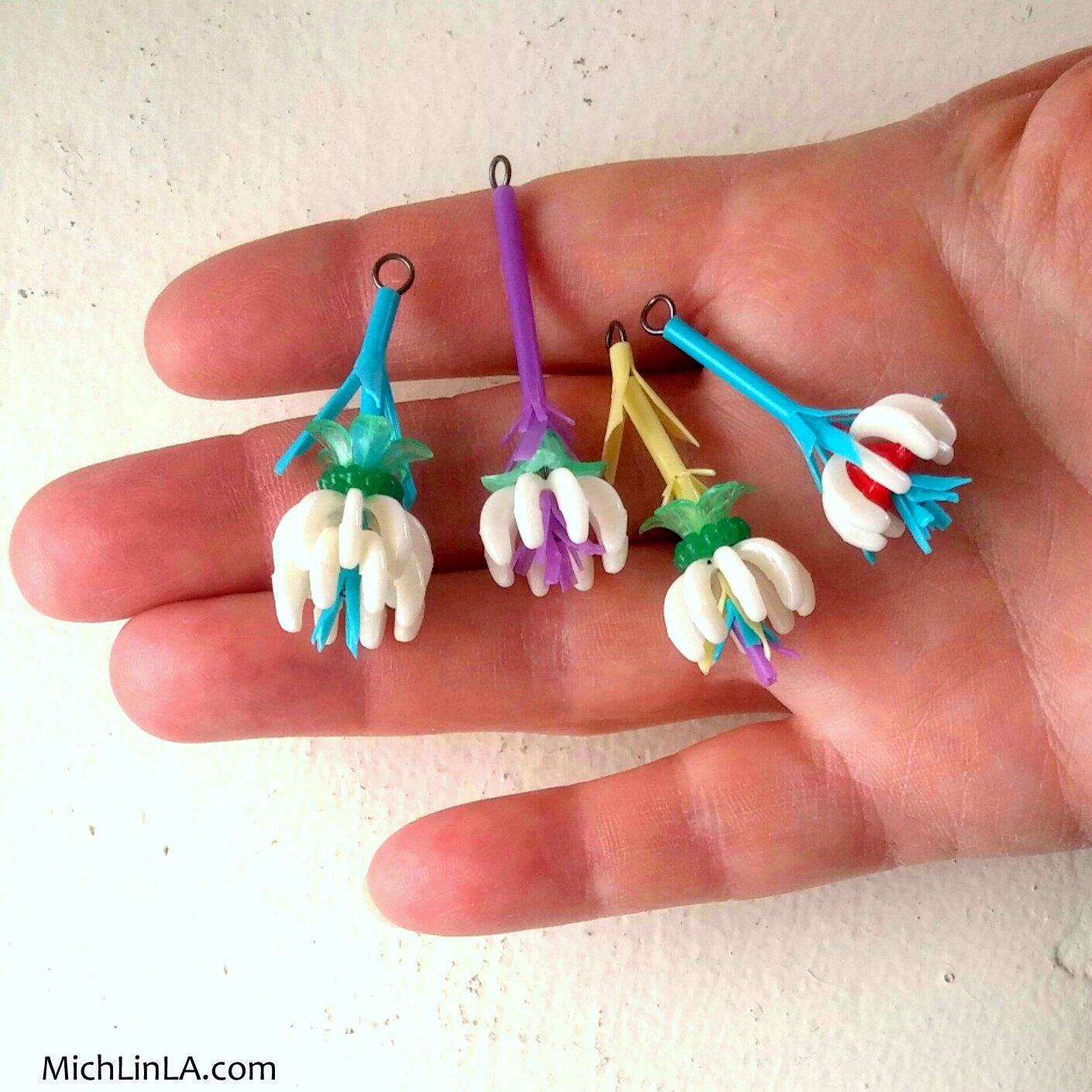 Mich L. in L.A. Miniature Flowers Made From Recycled Plastic QTips