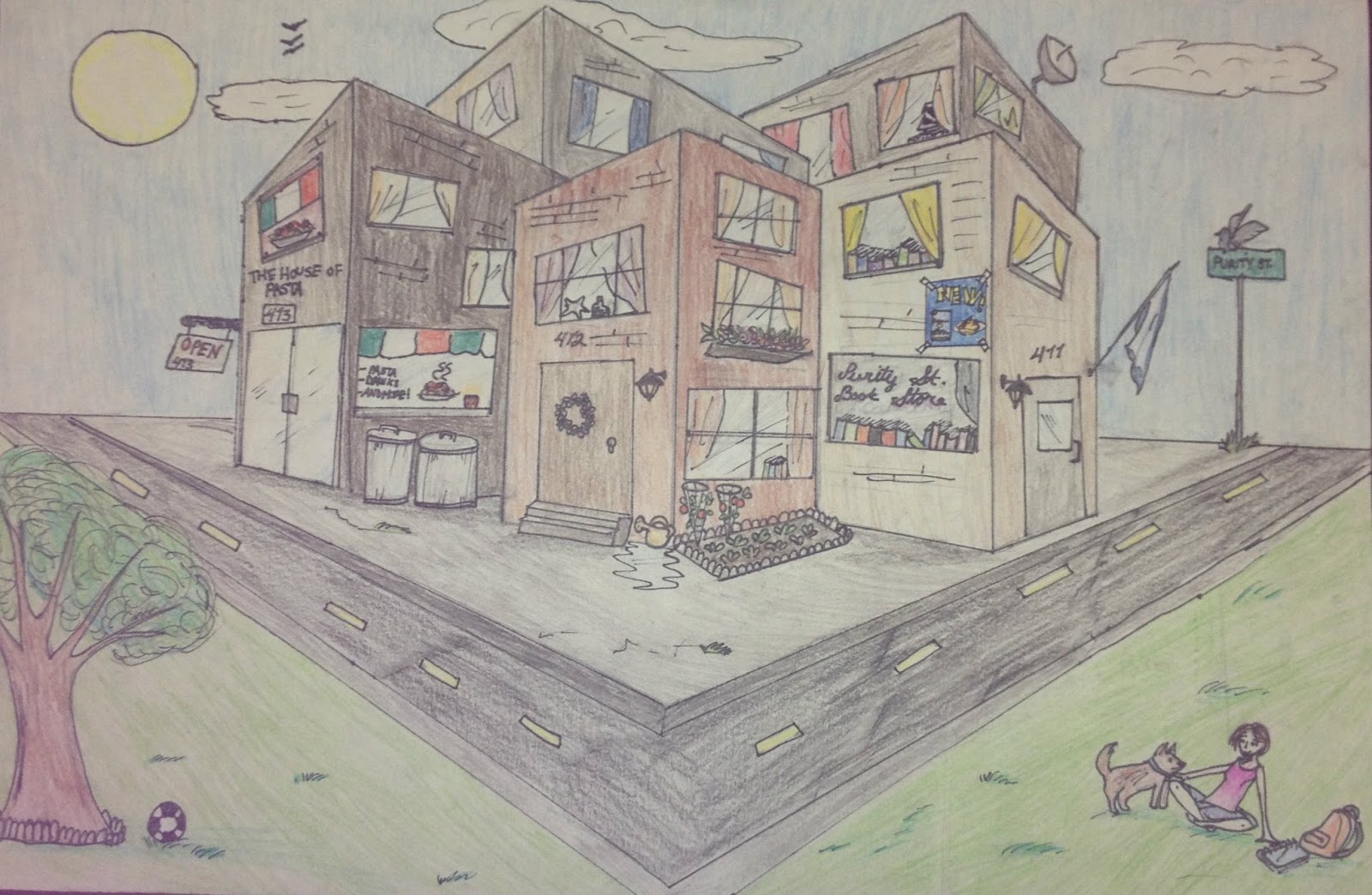 Art Inklings City Blocks Drawing 2 Point Perspective
