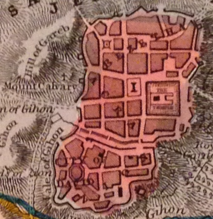 Biblical Mount Moriah Map