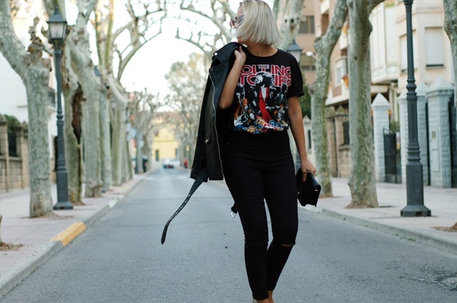 The Rolling Stones T-Shirt Zara and Golden Granny Shoes Pimkie littledreamsbyr