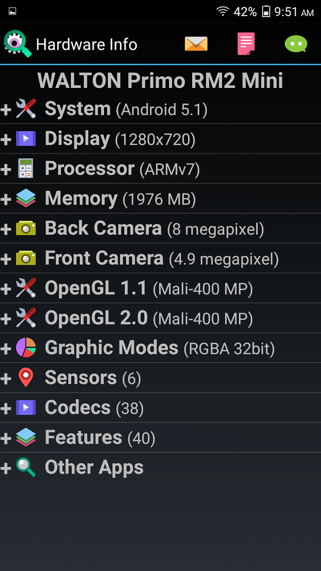 Primo RM2 Mini specs