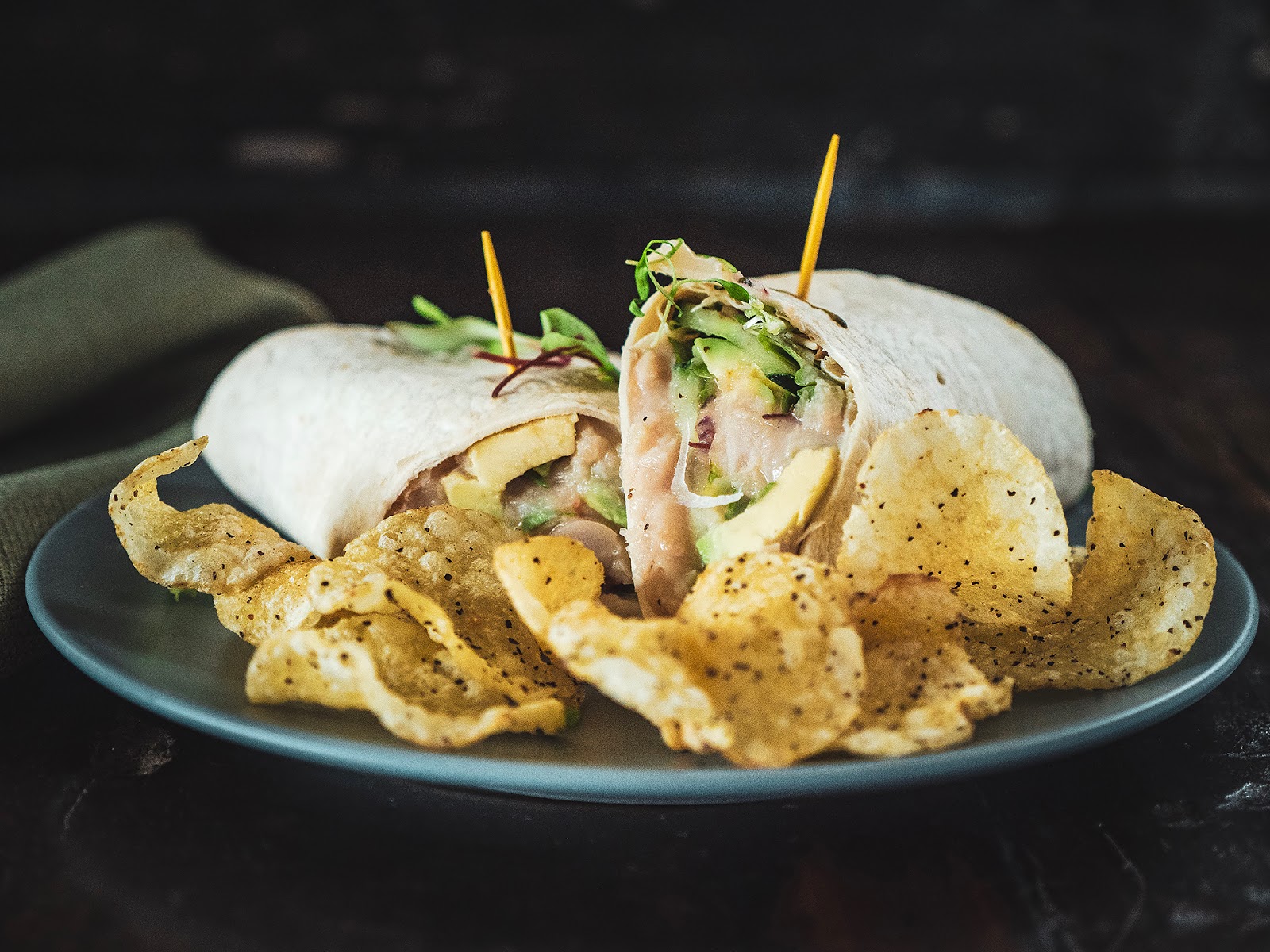 Smashed White Bean and Avocado Wrap with Chips | Local Food Rocks