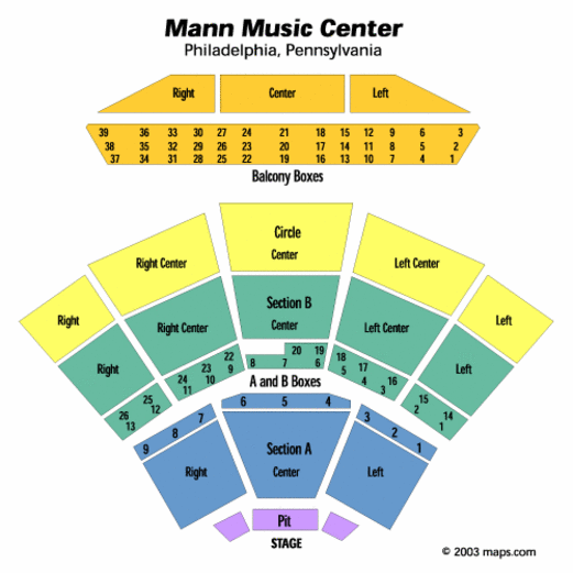 E911: mann music center seating chart