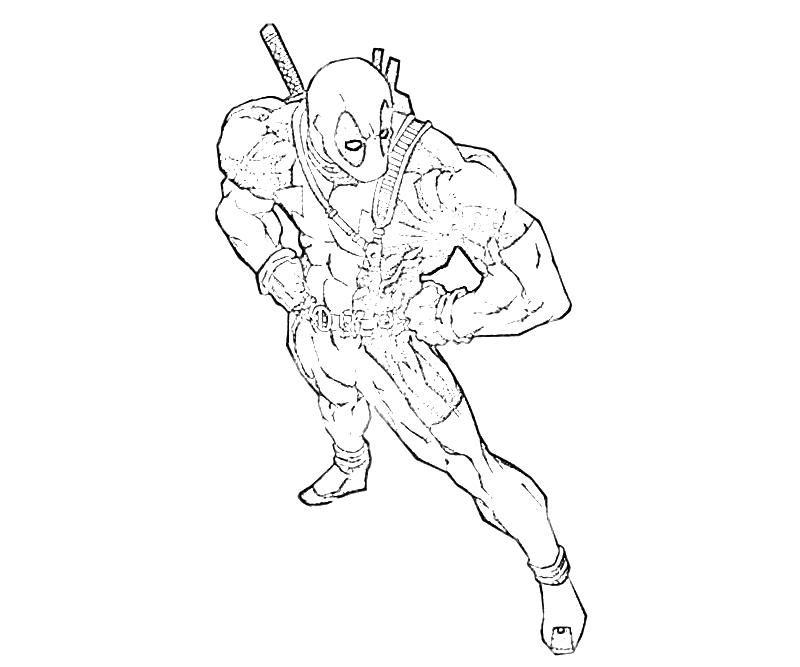marvel deadpool coloring pages fight - photo #11