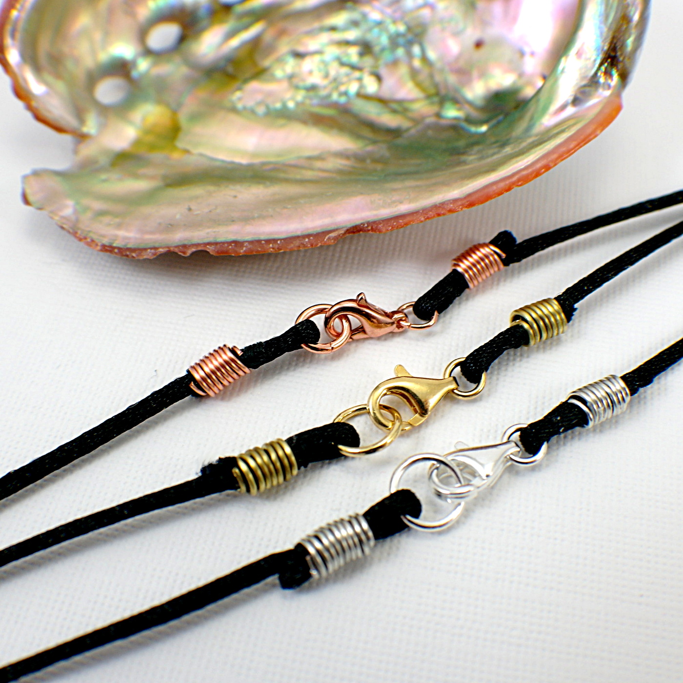 Sue Runyon Designs New line of satin necklace cords