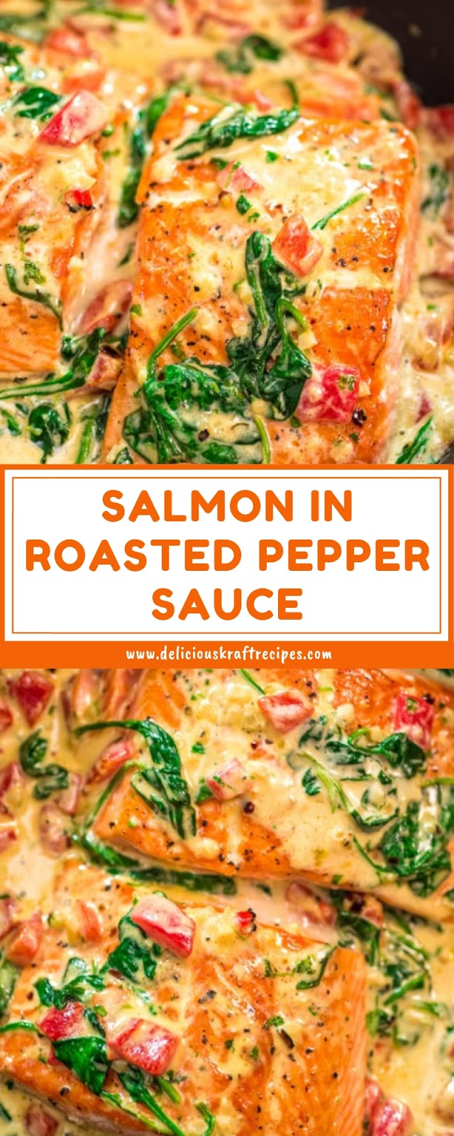 SALMON IN ROASTED PEPPER SAUCE
