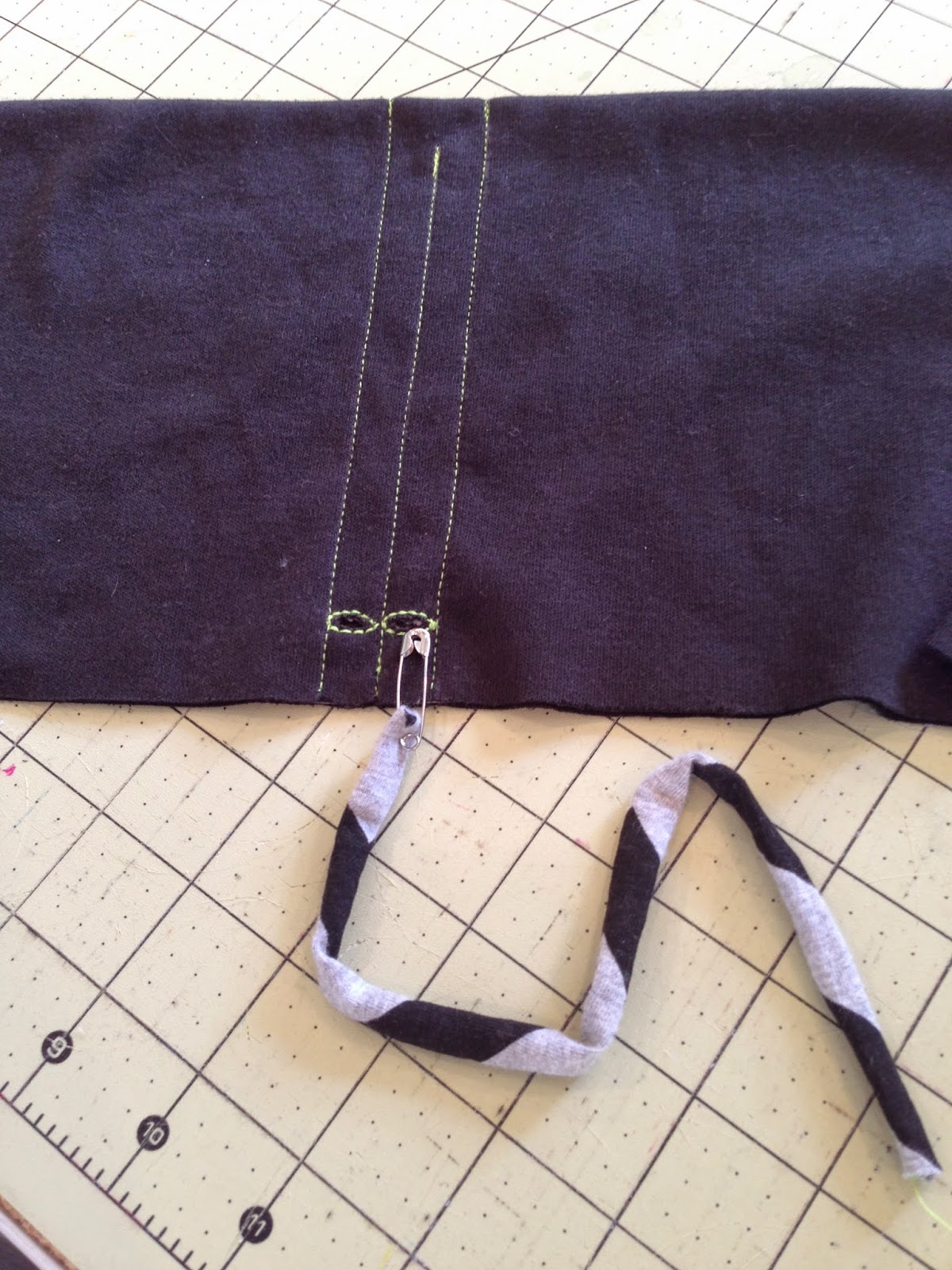 My Sewing Room Side Drawstring Yoga Waistband {a tutorial}