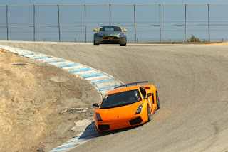 Cars at the corkscrew, Mazda Raceway Laguna Seca, Salinas, California