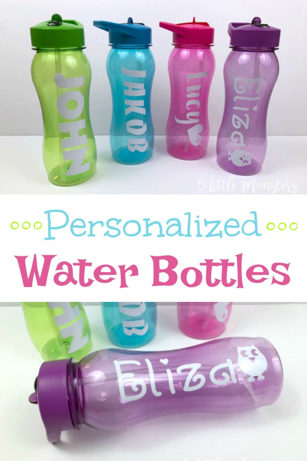 5 Little Monsters: Personalized Water Bottles