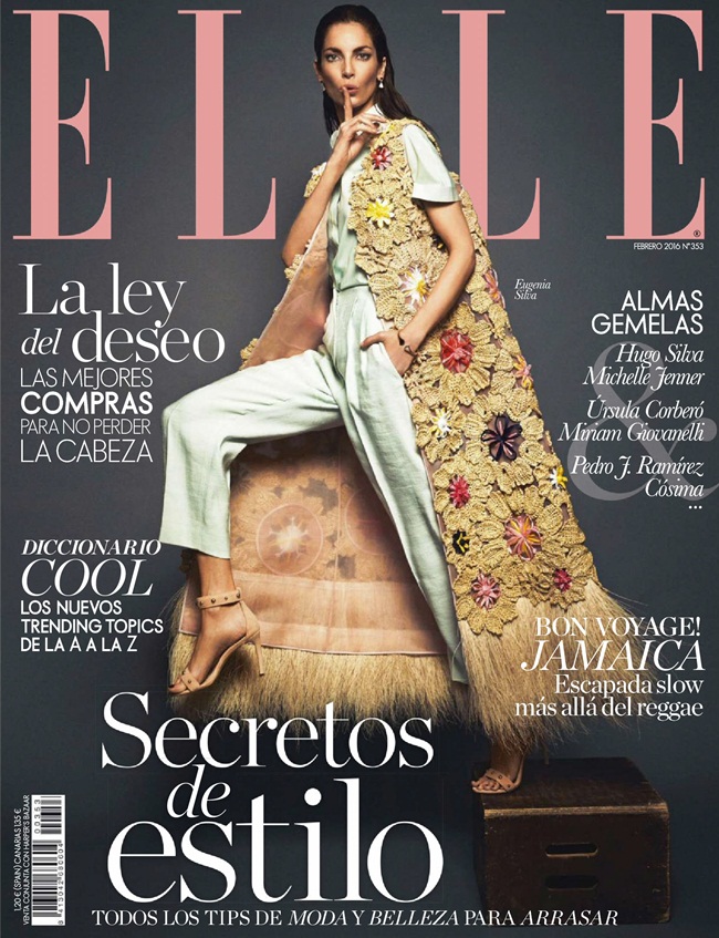 Elle Spain February 2016, Eugenia Silva 2016 SS Delpozo Long Vest Editorials