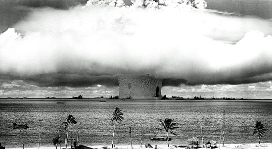 Atomic bomb test at Bikini Island