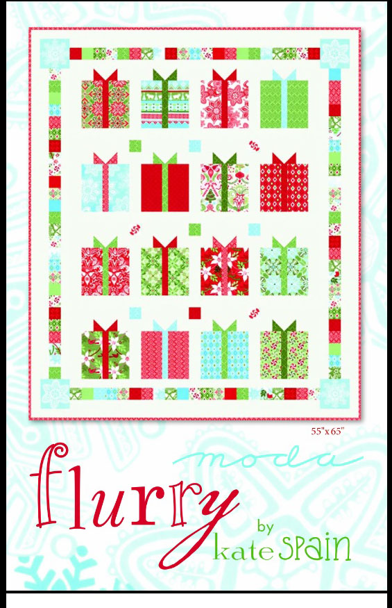 All Things Crafty Moda Flurry Christmas Present Quilt by Kate Spain