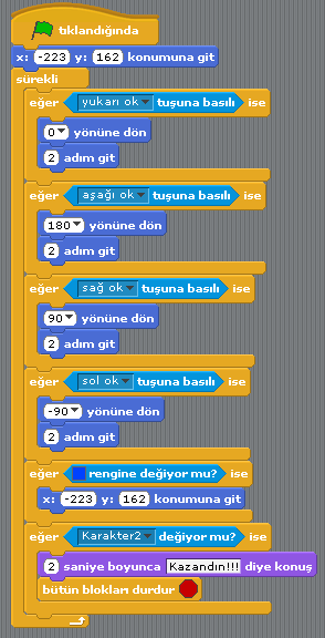 Scratch Dersleri | Oyunlar: Bütün Kodlar