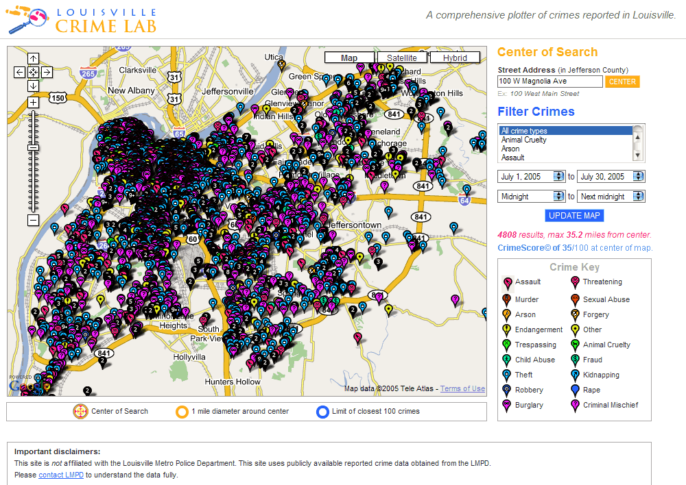 Metro Mapper Blog: Louisville Crime Lab Launched!