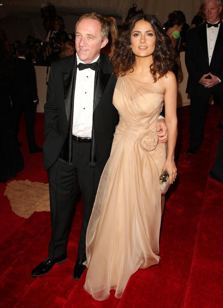 Salma Hayek With Her Husband | Celebrities Jpeg