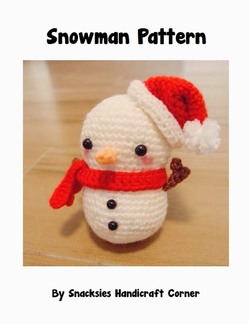 crocheted snowman amigurumi pattern