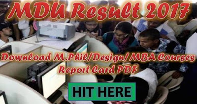 MDU Result 2017 MDU Result