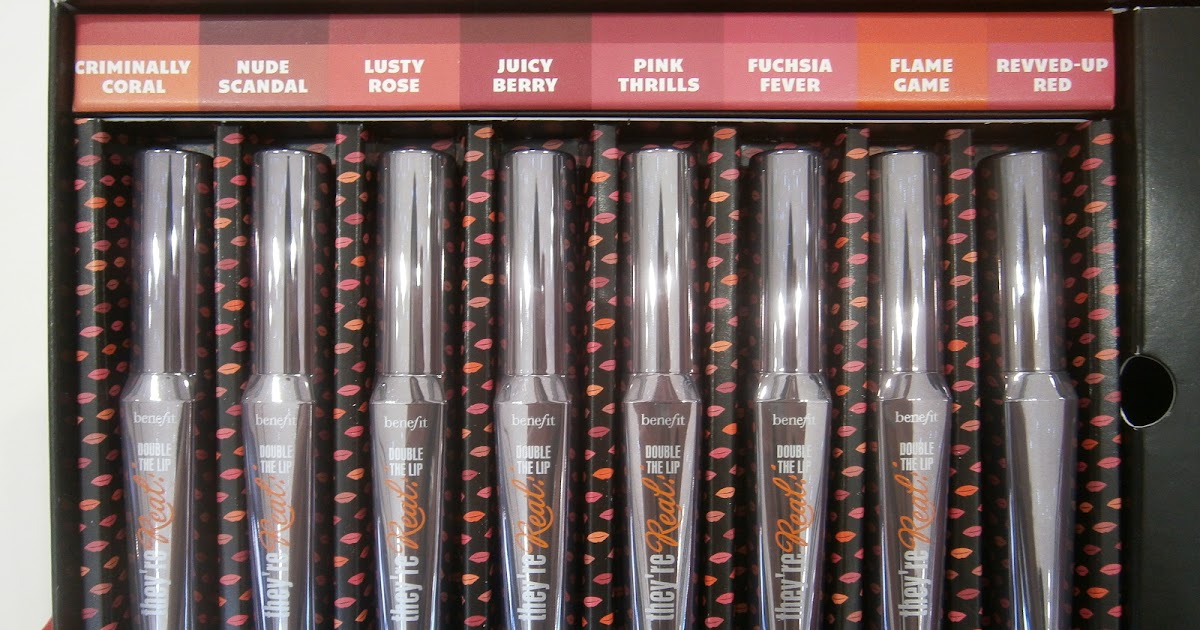 Benefit They're Real Double The Lip & Duo Eyeshadow Blender Swatches of Faces and Fingers