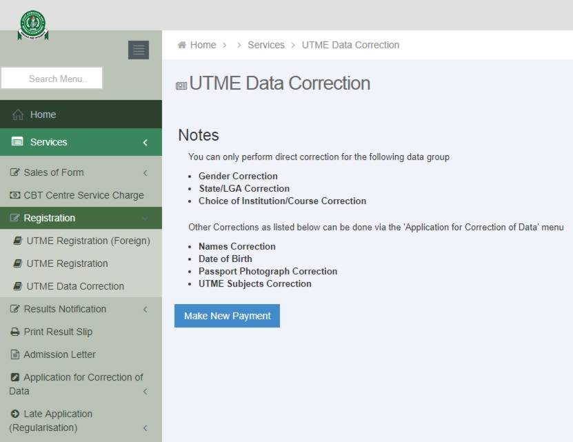 Jamb Change Of Course Form and Institution 2018 Complete Detail