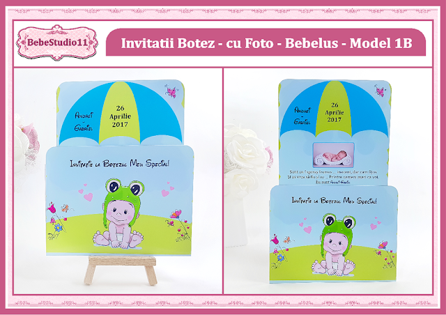 invitatii botez contur bebelus