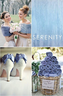 Decoración de bodas azul serenity