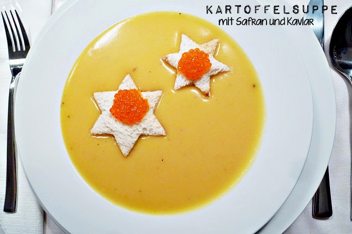 Kartoffelsuppe mit Safran und Kaviar