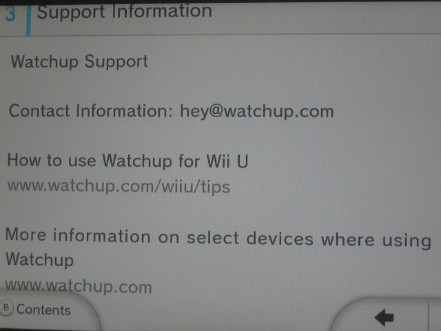 Watchup Nintendo Wii U electronic support manual information