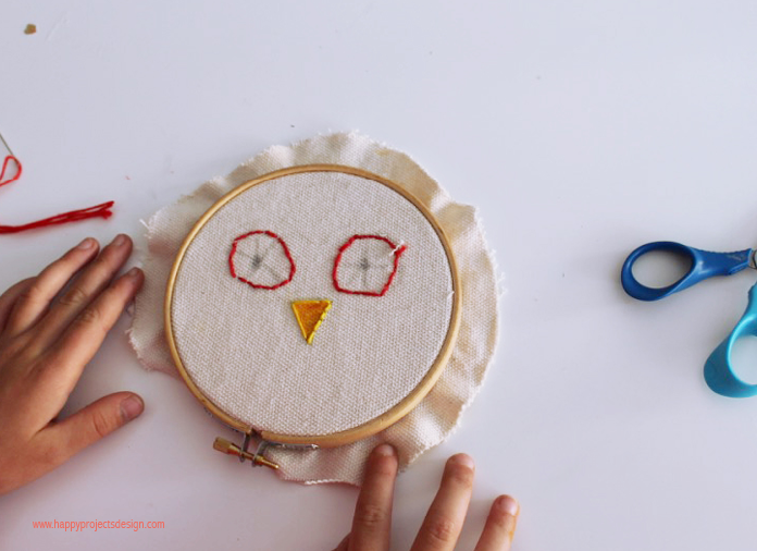 coser con niños diy bastidor