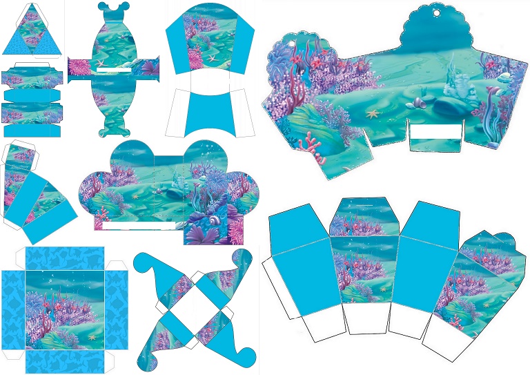 Under The Sea Free Printable Boxes Oh My Fiesta In English