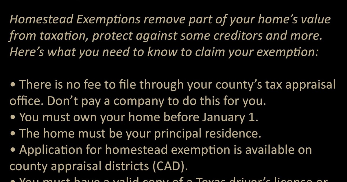 DFWmark Texas Residence Homestead Exemption