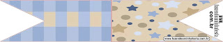 Estrellas Beige y Azul: Imprimibles Gratis para Fiestas. Estrellas Beige y Azul: Imprimibles Gratis para Fiestas.