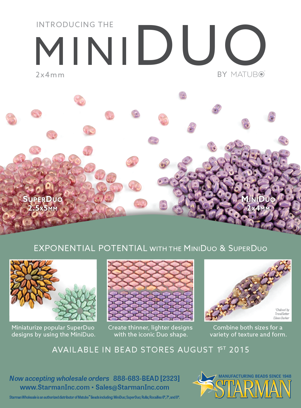 Introducing the MiniDuo, companion to the SuperDuo pressed Czech bead ...