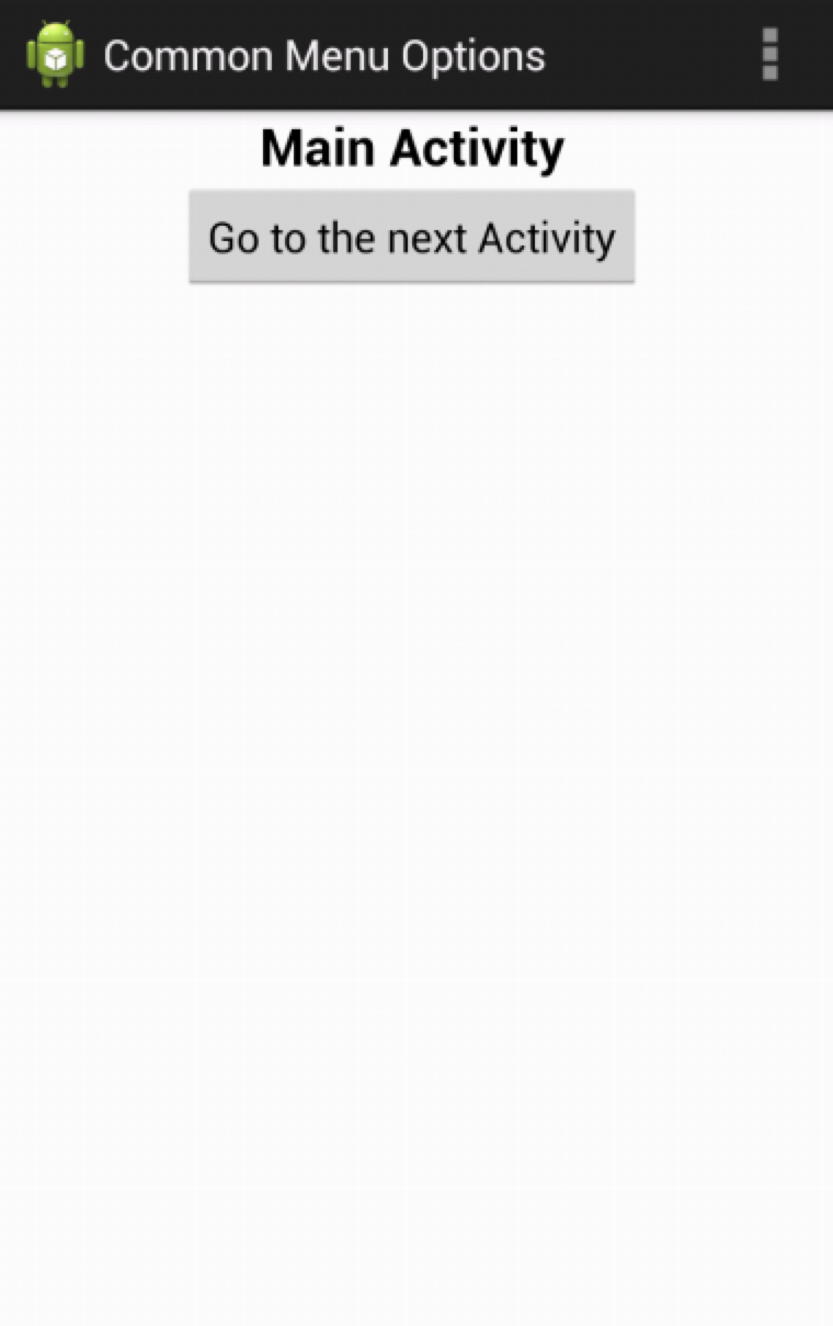 Programmers Sample Guide Android common menu options for multiple