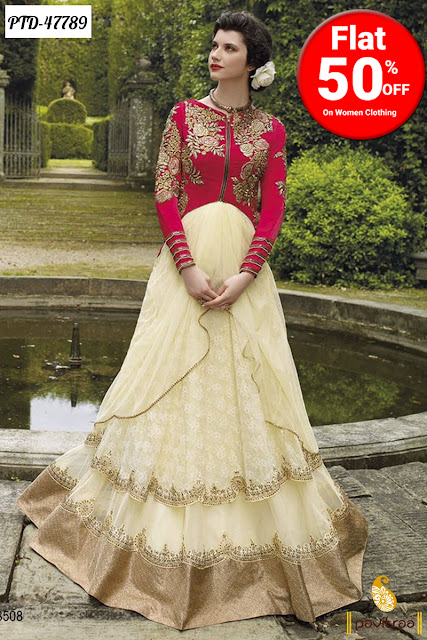 Valentine Special Designer Maroon Net Anarkali Salwar Suit Online Shopping With Bumper 50% Flat Discount Offer