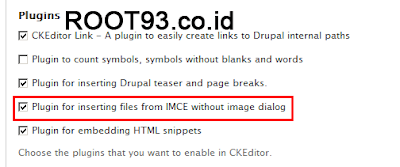 Konfiguras Plugins IMCE