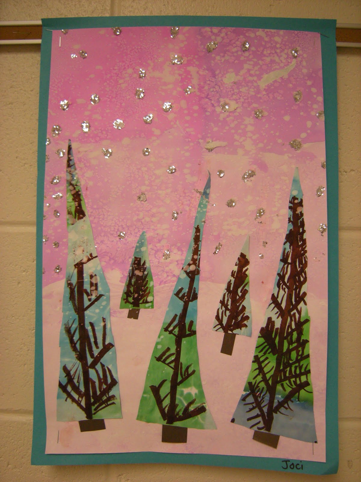 WHAT'S HAPPENING IN THE ART ROOM??: 2nd Grade: Winter Landscapes