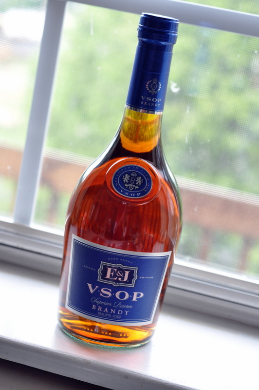 Bottle of E&J VSOP Brandy - Photo by Michelle Judd of Taste As You Go