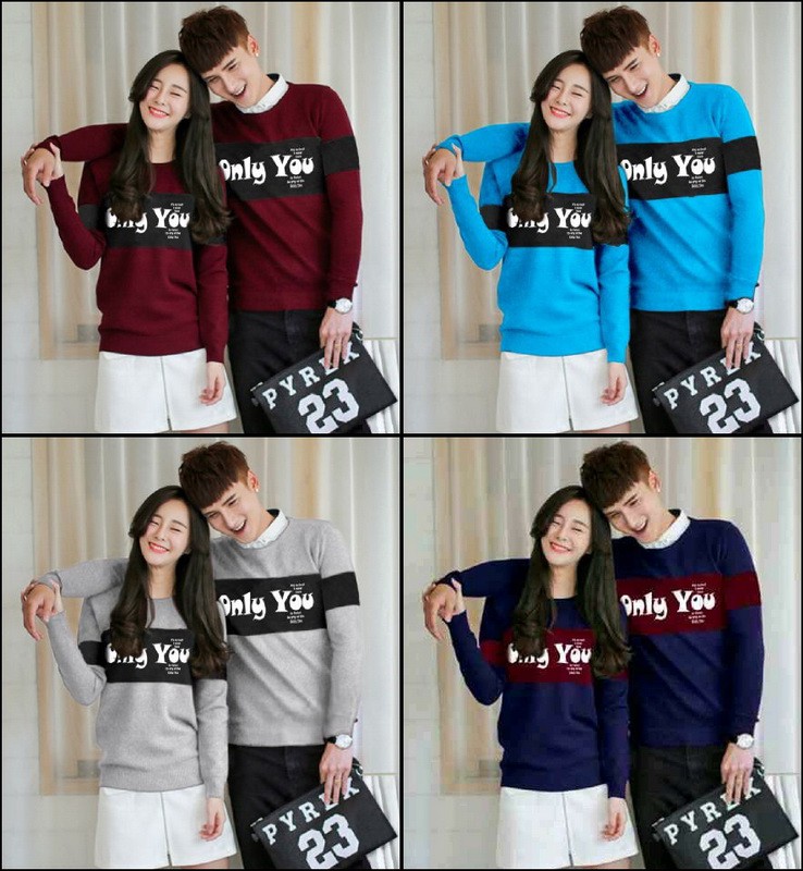 Jual Online Sweater Only You Couple Murah di Jakarta Bahan Babytery Terbaru Jual Online Sweater Only You Couple Murah di Jakarta Bahan Babytery Terbaru