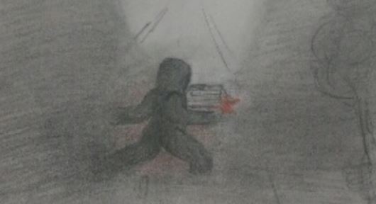 Skunk Ape Caught Crossing The Road