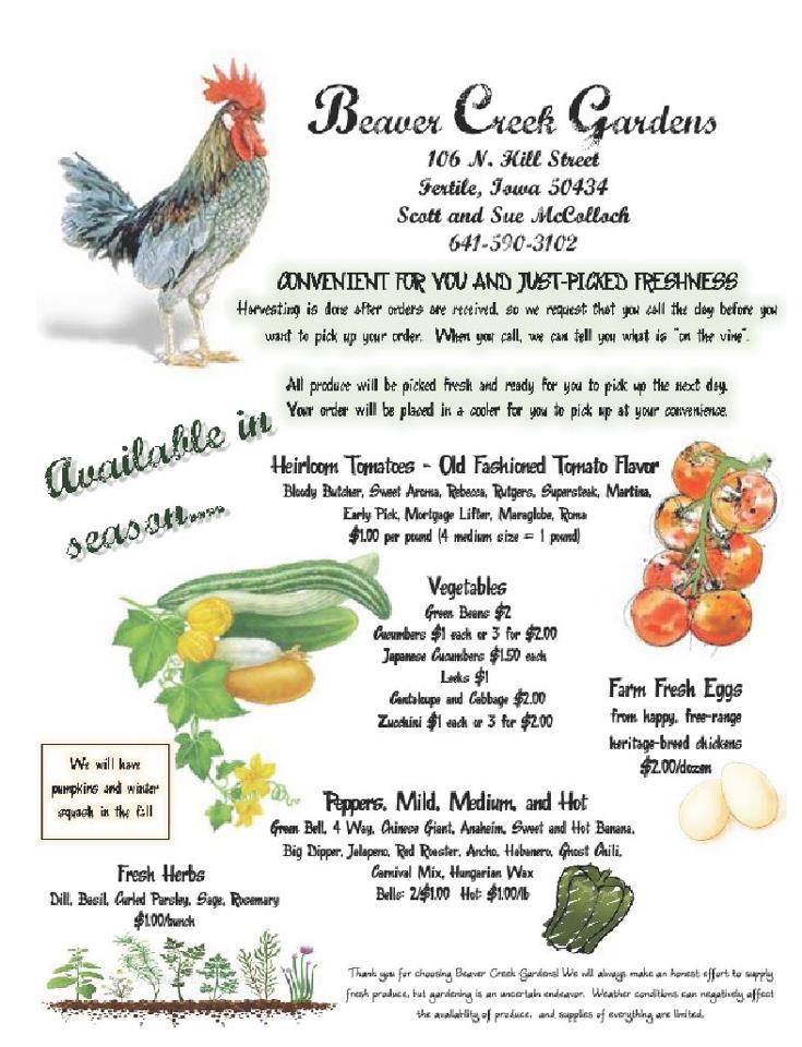 SourdoughNative Beaver Creek Gardens, Fertile IA