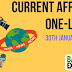 Current Affairs One-Liner: 30th January 2020