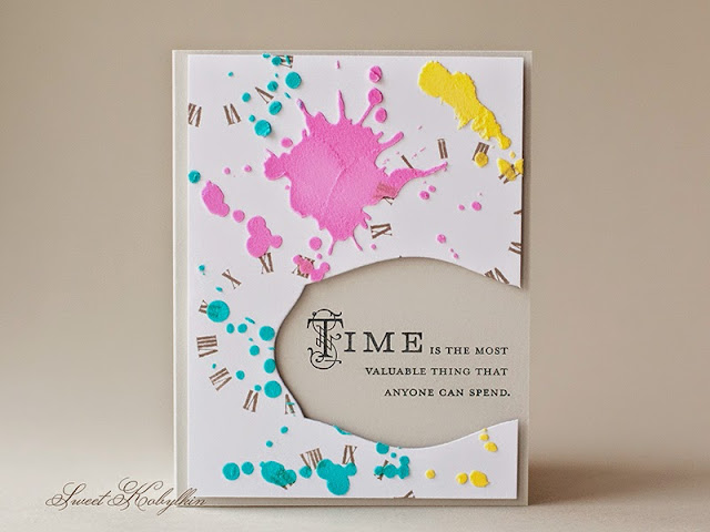 Greeting Card with Hands of Time from Papertrey Ink by Sweet Kobylkin