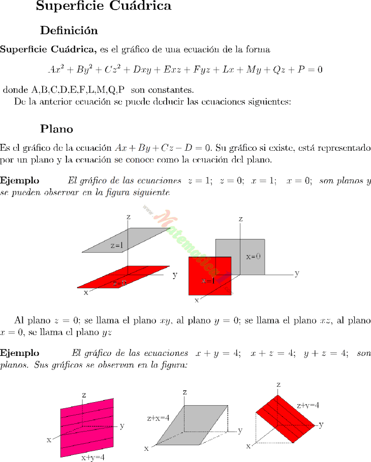 SUPERFICIES CUÁDRICAS EJERCICIOS RESUELTOS SUPERFICIES CUÁDRICAS EJERCICIOS RESUELTOS