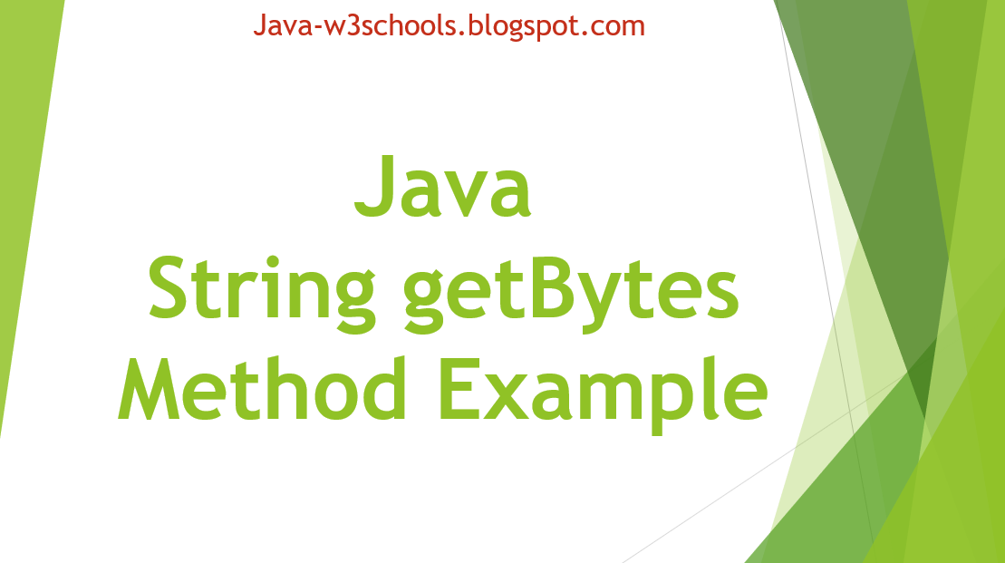 Guide on Java String getBytes